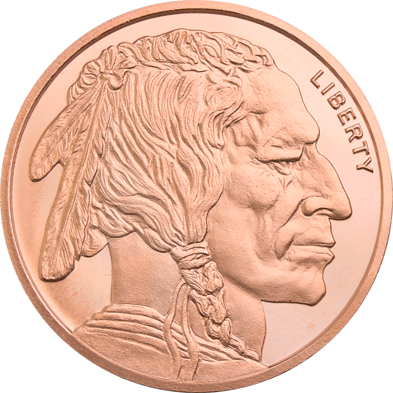 (New) USA Buffalo Copper 1 oz Round
