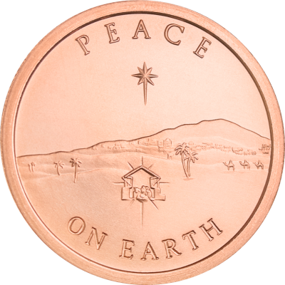2025 (New) USA Peace on Earth Copper 1 oz Round
