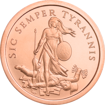 2025 (New) USA Sic Semper Tyrannis Copper 1 oz Round