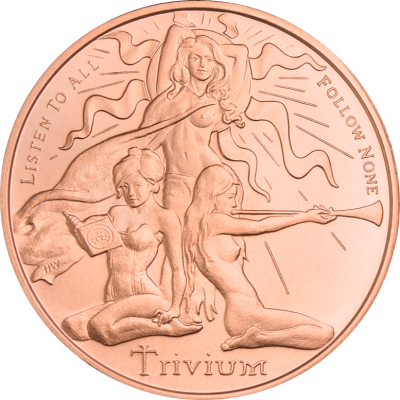 2025 (New) USA Trivium Girls Copper 1 oz Round