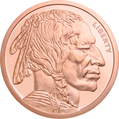 (New) USA Buffalo Copper 2 oz Round