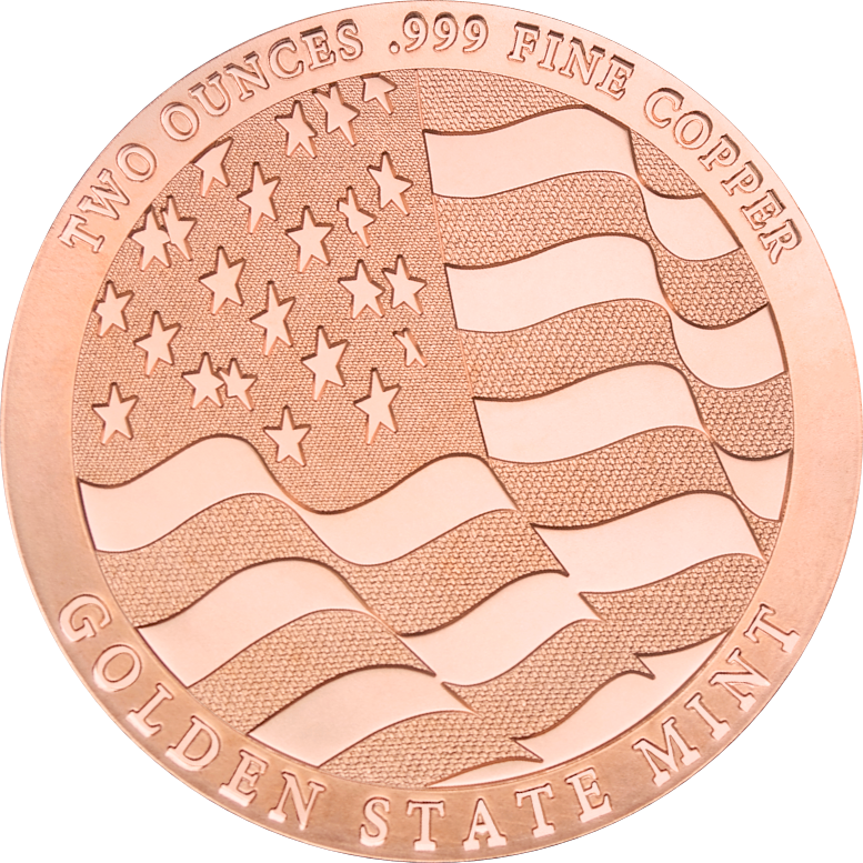 (New) USA Eagle Copper 2 oz Round - Image 2