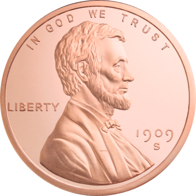 (New) Lincoln Bust 1oz Copper Coin .999 Round