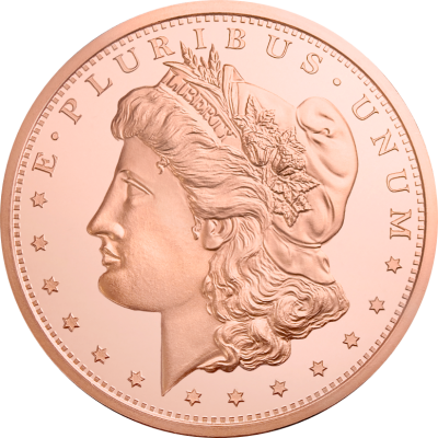 (New) USA Morgan Dollar Copper 2 oz Round