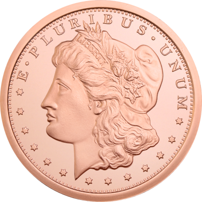 アメリカ「モルガンドル」純銅 赤金 5常衡オンス メダル