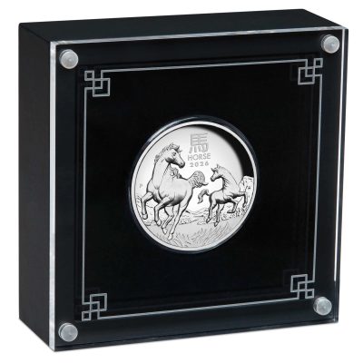 2026年 (新品) オーストラリア「干支 十二支・午年 馬年」純銀 1オンス ハイリリーフ 銀貨