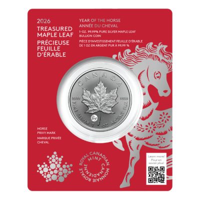 2026 (New) Canadian Maple Leaf (Horse Privy) Silver 1 oz Coin