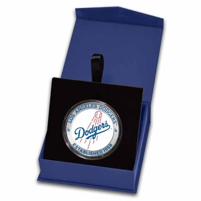 (新品) アメリカ「MLB ロサンゼルス・ドジャース」純銀 1オンス カラー メダル