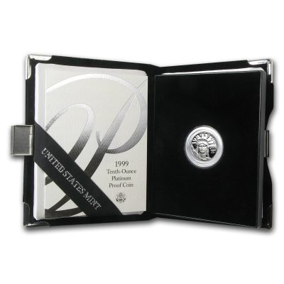 1999 (New) American Eagle Walking Liberty Platinum 1/10 oz Proof Coin