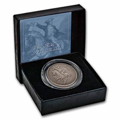 (New) USA 250th of Paul Revere's Ride Silver 1 oz Antique Round