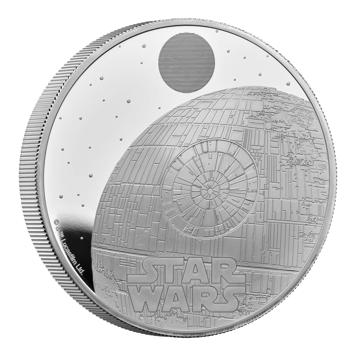 2024年 (新品) イギリス「デス・スター」純銀 5オンス プルーフ 銀貨 - 画像 (2)