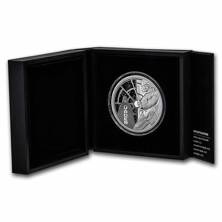 2022 (New) Niue Star Wars Darth Vader Silver 3 oz Proof Coin