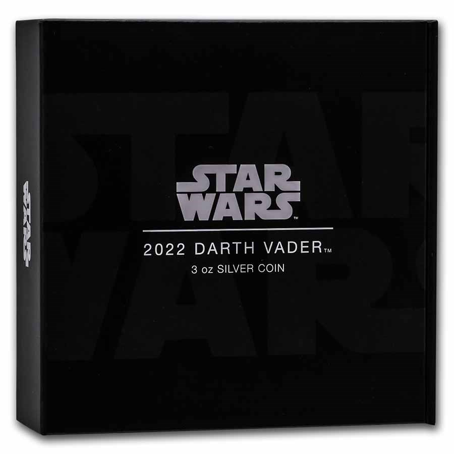 2022 (New) Niue Star Wars Darth Vader Silver 3 oz Proof Coin - Image 4