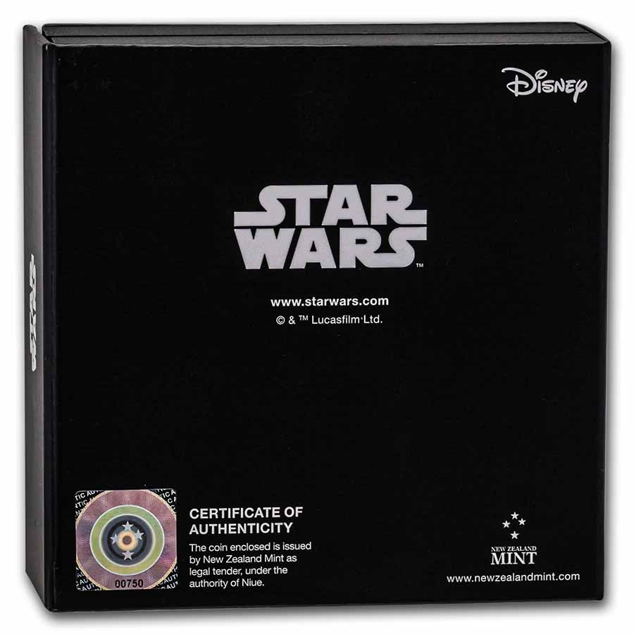 2022 (New) Niue Star Wars Darth Vader Silver 3 oz Proof Coin - Image 5