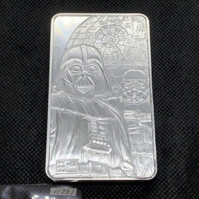 2024年 (新品) イギリス「スターウォーズ・暗黒面 ダークサイド」純銀 10オンス バー #11751