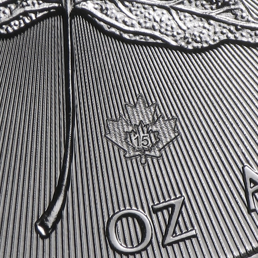 2015年 (新品) カナダ「メイプルリーフ」純銀 1オンス 銀貨 - 画像 (3)