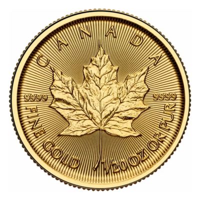 2026年 (新品) カナダ メイプルリーフ 純金 1/20オンス 金貨
