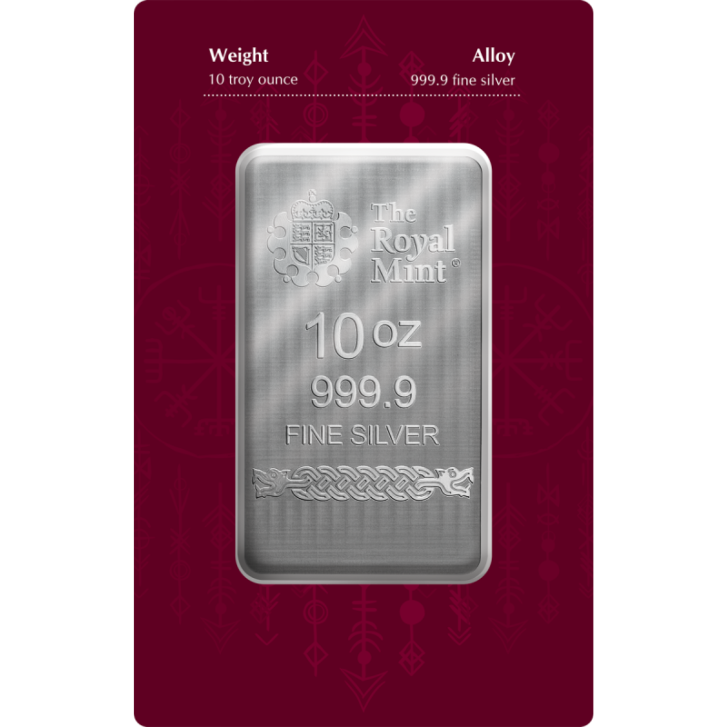 (新品) イギリス「北欧神話シリーズ・ロキ」純銀 10オンス バー - 画像 (2)