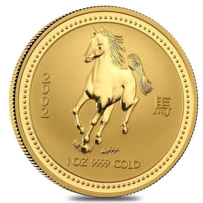 2002年 (新品) オーストラリア「干支 十二支・午年 馬年」純金 1オンス 金貨