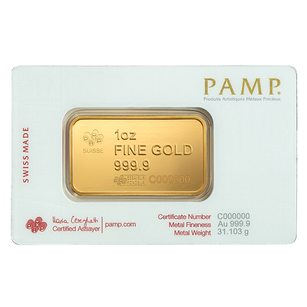 (新品) スイス パンプ「自由の国、アメリカ・ハクトウワシ」純金 1オンス バー - 画像 (2)