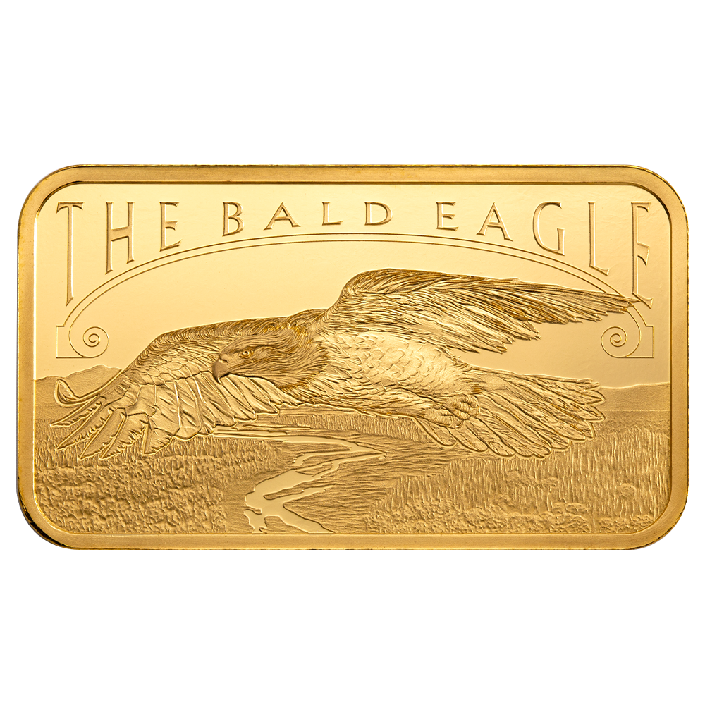(新品) スイス パンプ「自由の国、アメリカ・ハクトウワシ」純金 1オンス バー - 画像 (3)