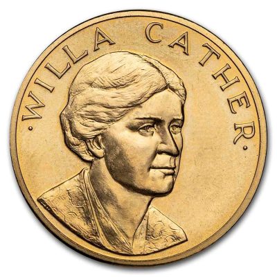 1981 (New) USA U.S. Mint Commemorative Arts Willa Cather 90% Gold 1/2 oz Medal