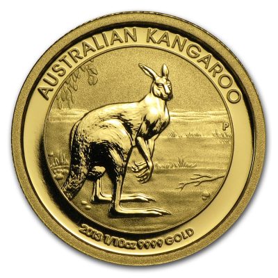 2013 (New) Australia Kangaroo Gold 1/10 oz Coin