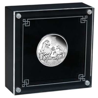 2026年 (新品) オーストラリア「干支 十二支・午年 馬年」純銀 1/2オンス プルーフ 銀貨