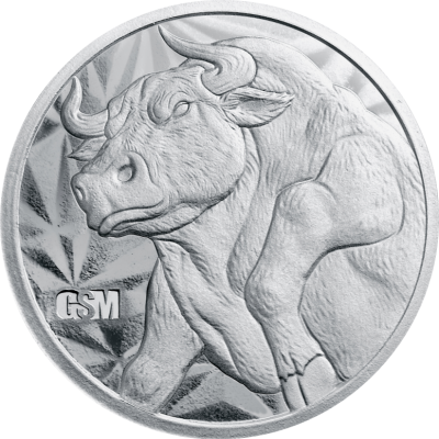 (新品) アメリカ「雄牛と熊」純銀 1オンス メダル