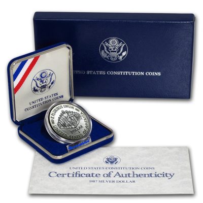 1987年 アメリカ 憲法記念日 200周年 90% 銀 24グラム 銀貨