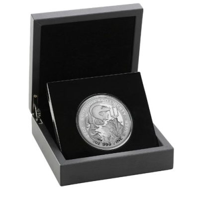 2025年 (新品) イギリス「ブリタニアと自由の女神」純銀 5オンス プルーフ 銀貨