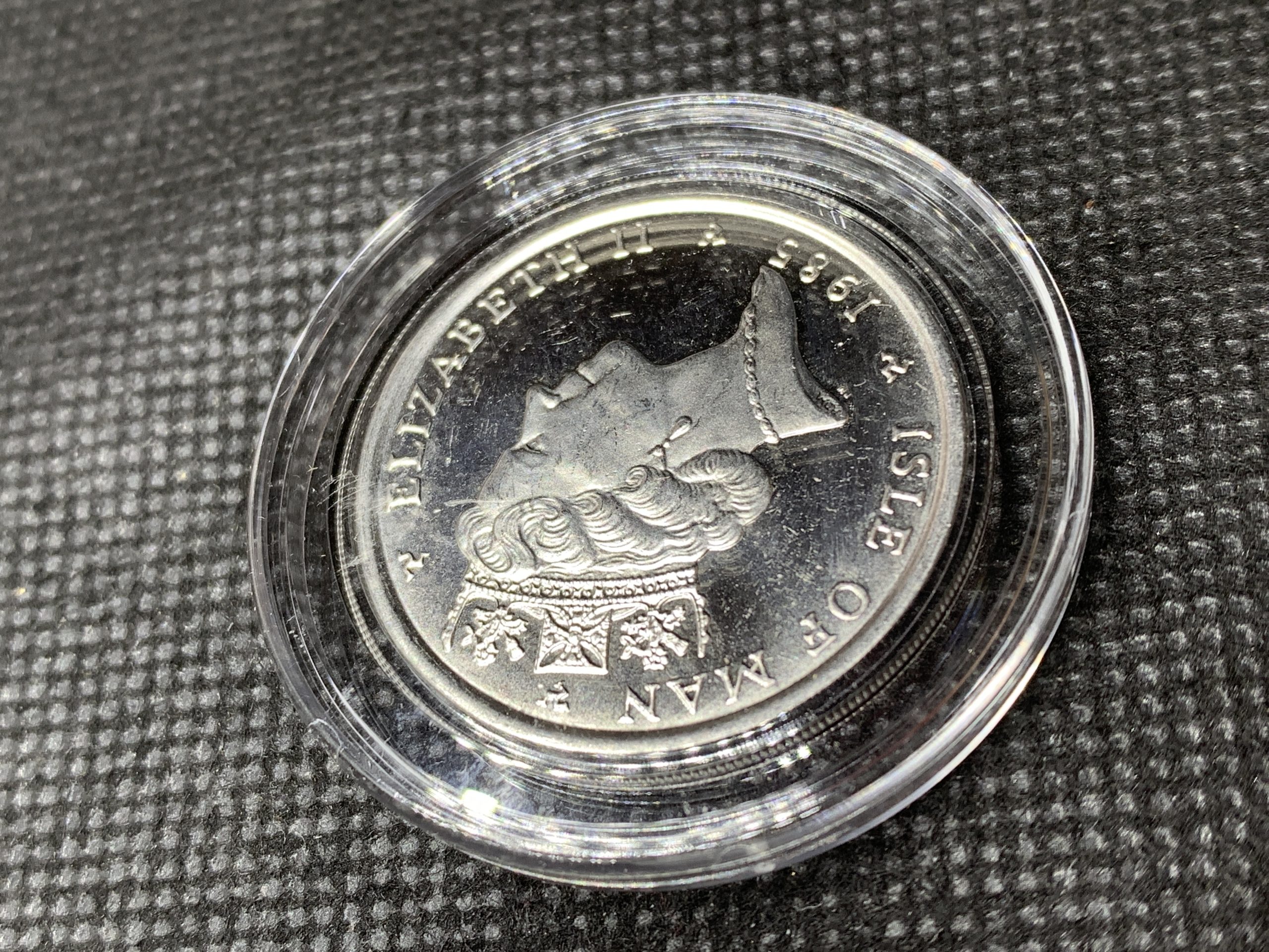 1985年 (新品) マン島「ノーブル」純プラチナ 1オンス プラチナ貨