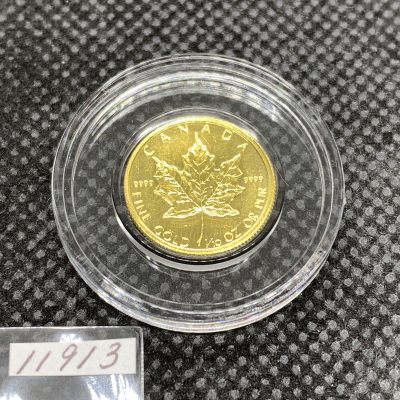 1986年 (新品) カナダ「メイプルリーフ」純金 1/10オンス 金貨 #11913