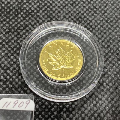 1986年 (新品) カナダ「メイプルリーフ」純金 1/10オンス 金貨 #11909