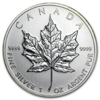 2010年 (新品) カナダ「メイプルリーフ」純銀 1オンス 銀貨