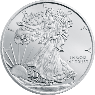 (新品) アメリカ「ウォーキング・リバティ」純銀 1オンス メダル