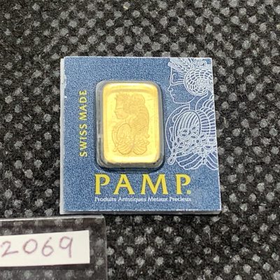 (新品) スイス パンプ「マルチグラム」純金 1グラム バー 保証番号付 #12069