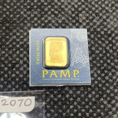 (新品) スイス パンプ「マルチグラム」純金 1グラム バー 保証番号付 #12070