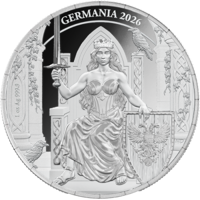 2026年 (新品) ポーランド「ゲルマニア」純銀 1オンス プルーフ 銀貨