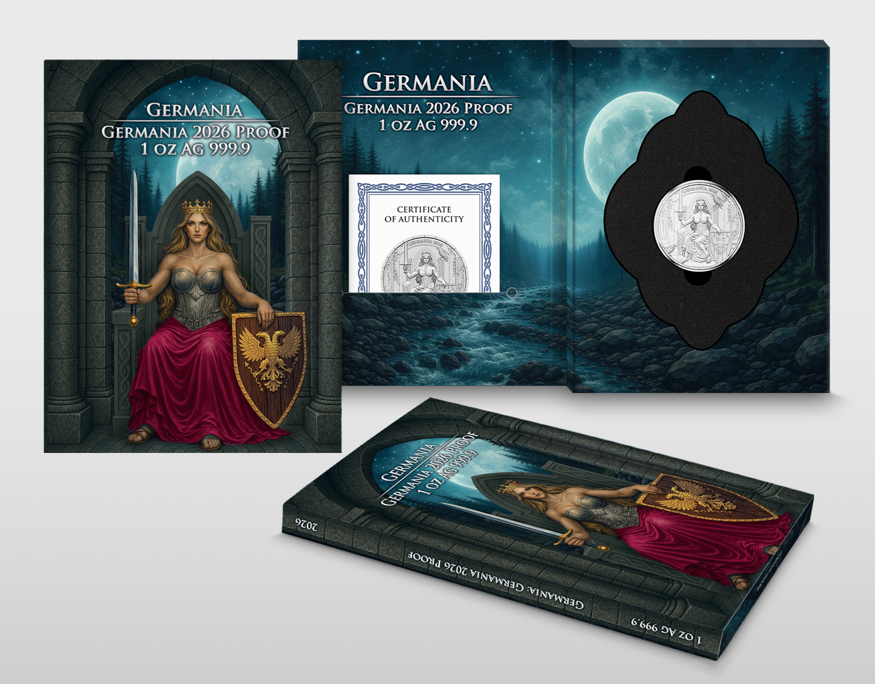 2026年 (新品) ポーランド「ゲルマニア」純銀 1オンス プルーフ 銀貨