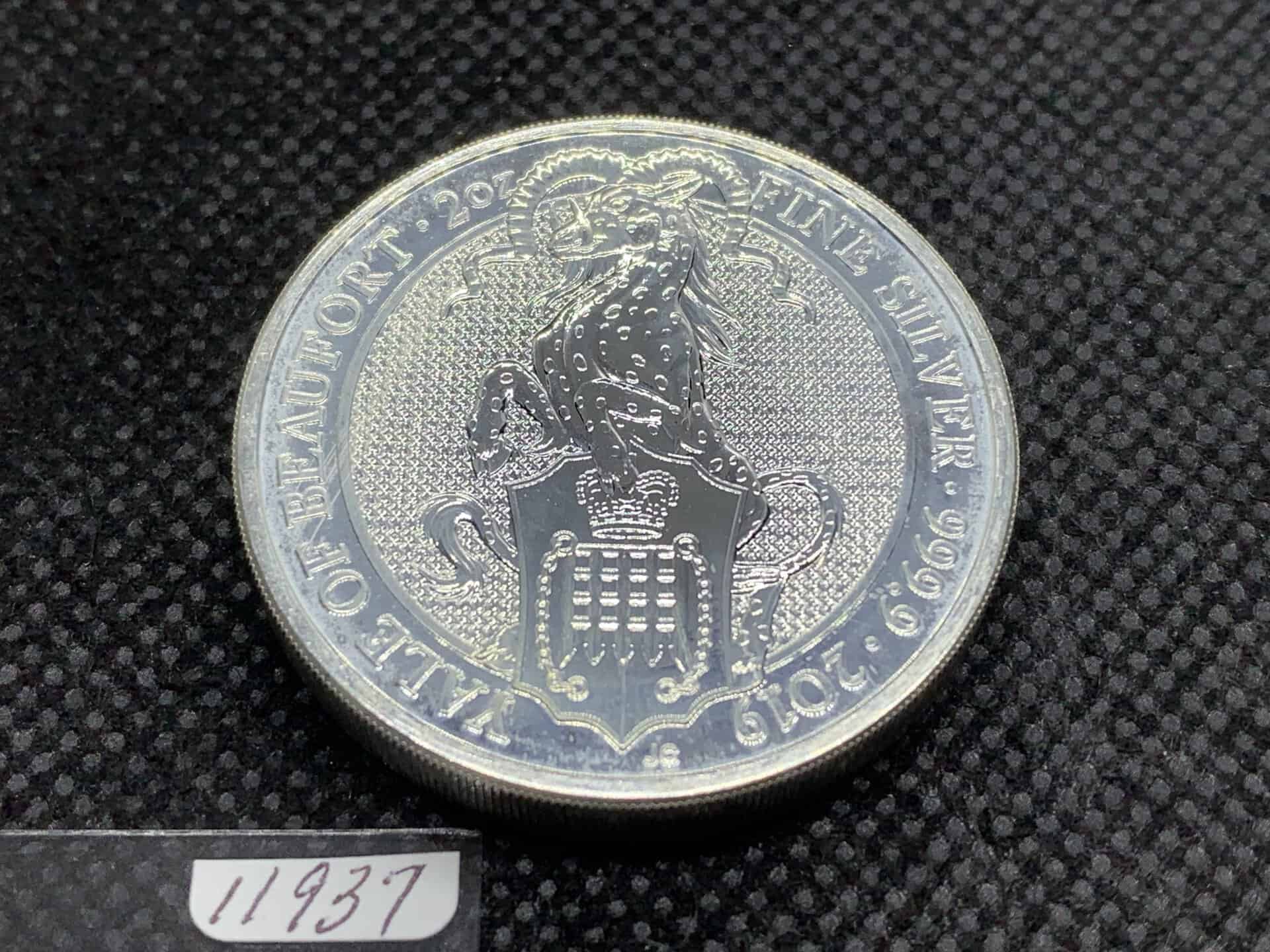 2019年 (新品) イギリス「クィーンズ ビースト・エール」純銀 2オンス
