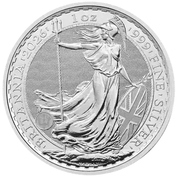 イギリス 2026 ブリタニア 20ペンス 1/10オンス 銀貨 【10枚】 2026年 (新品) イギリス「ブリタニア」白金 純プラチナ 1オンス
