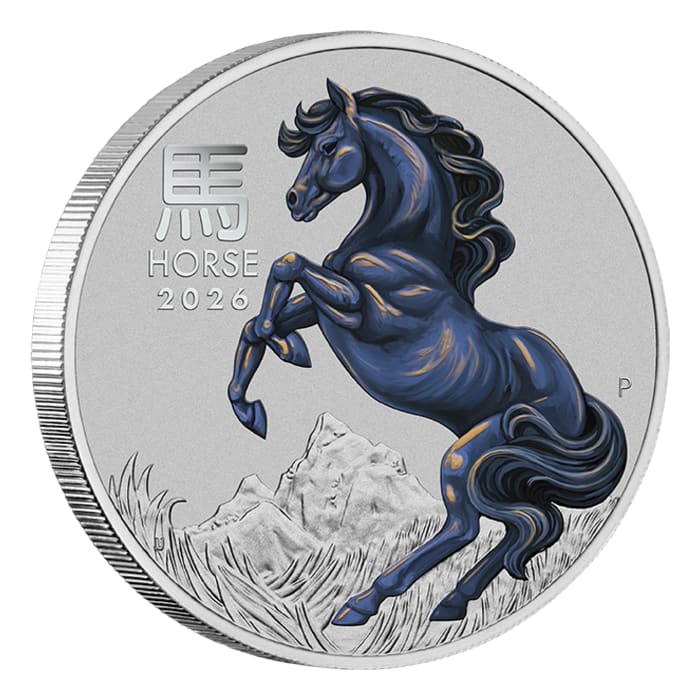 2026年 (新品) オーストラリア「干支 十二支・午年 馬年」純プラチナ 1