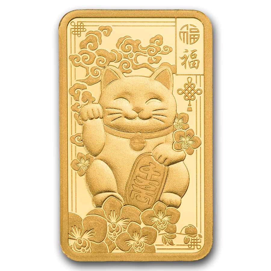 新品) スイス パンプ「招き猫」純金 2.5グラム バー | ゴールド市場