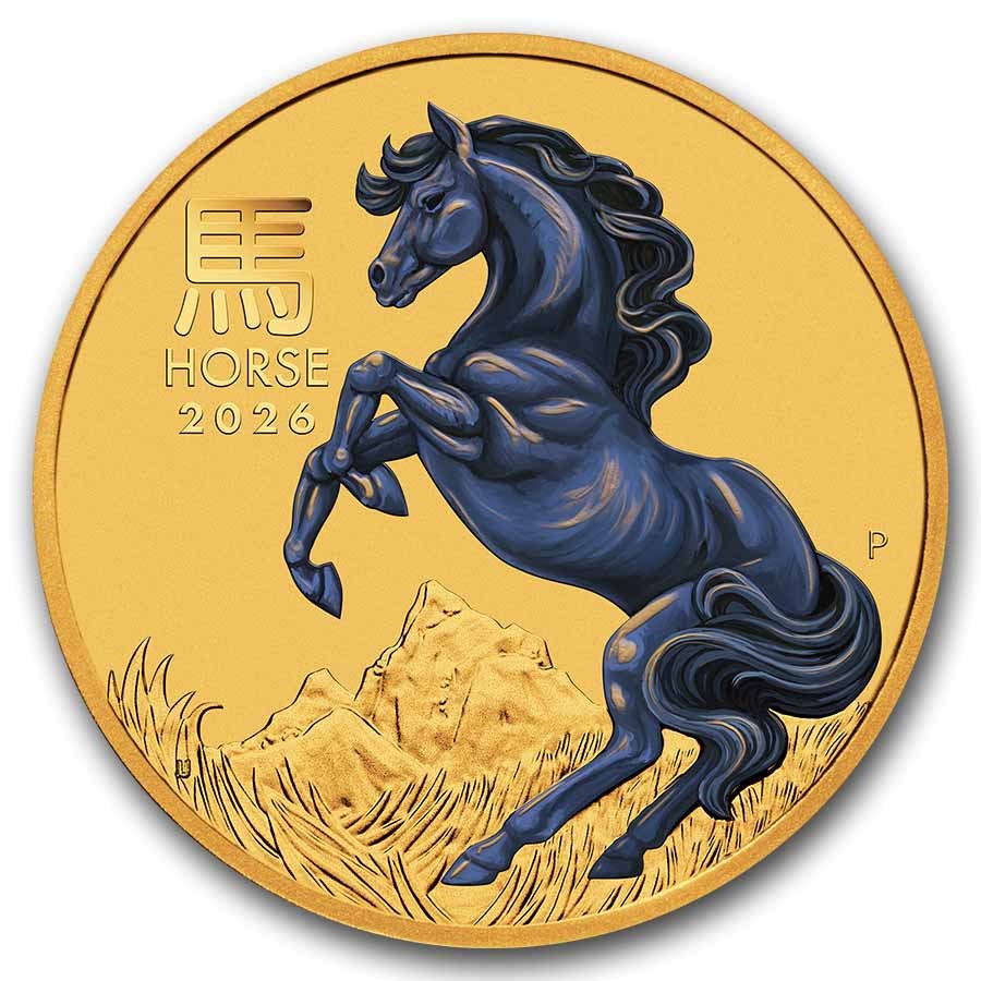 2026年 (新品) オーストラリア「干支 十二支・午年 馬年」純金 1/10