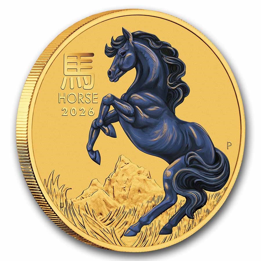 2026年 (新品) オーストラリア「干支 十二支・午年 馬年」純金 1/10