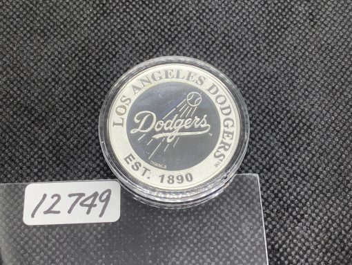 新品) アメリカ「MLB ロサンゼルス・ドジャース」純銀 1オンス メダル