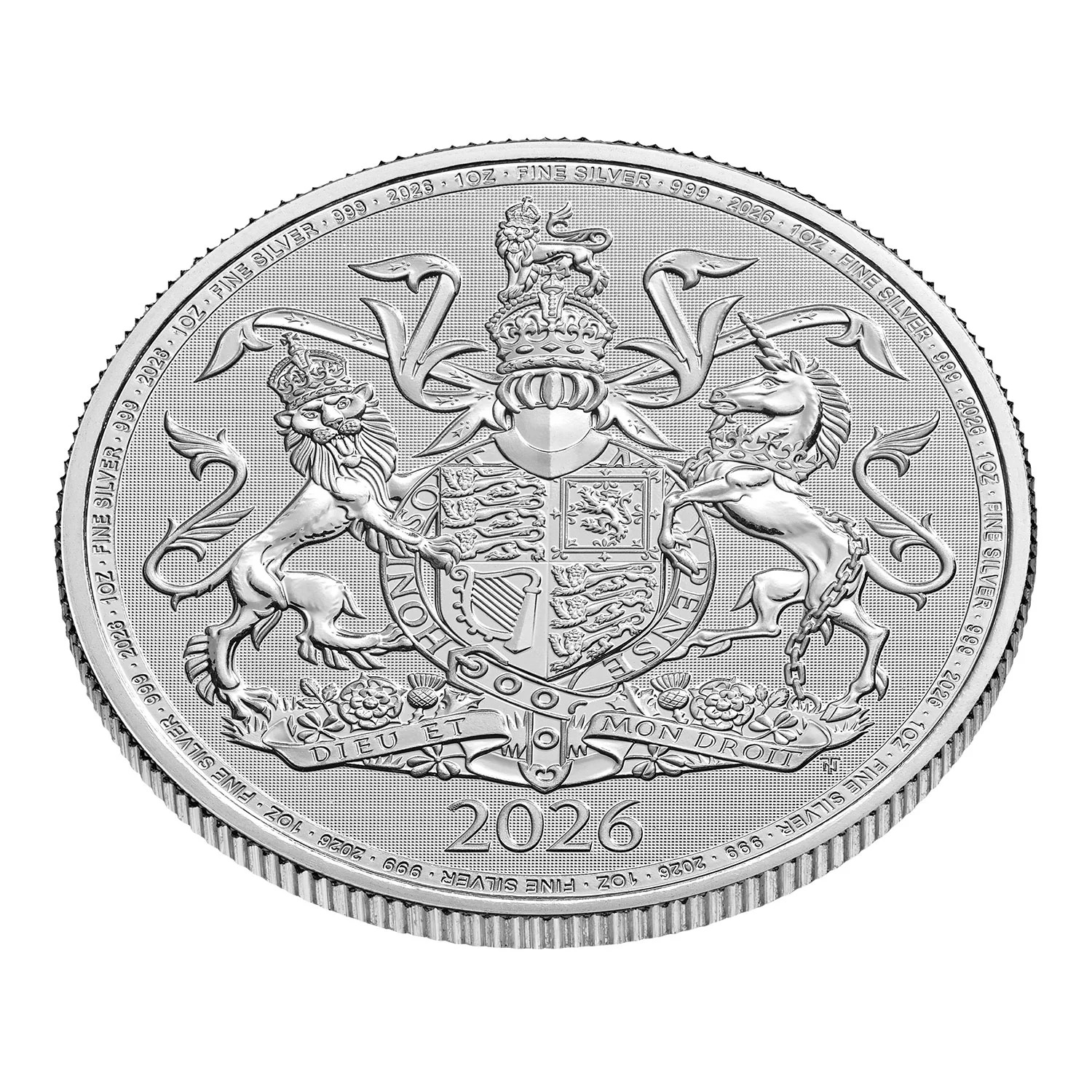 2026年 (新品) イギリス「英国王室の紋章・ライオンとユニコーン」純銀