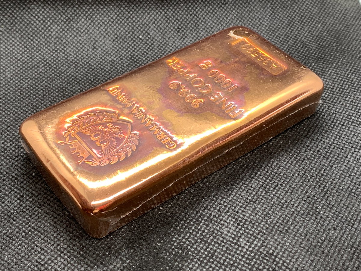 新品) ポーランド ゲルマニア 純銅 赤金 1キロ キャスト バー #12403