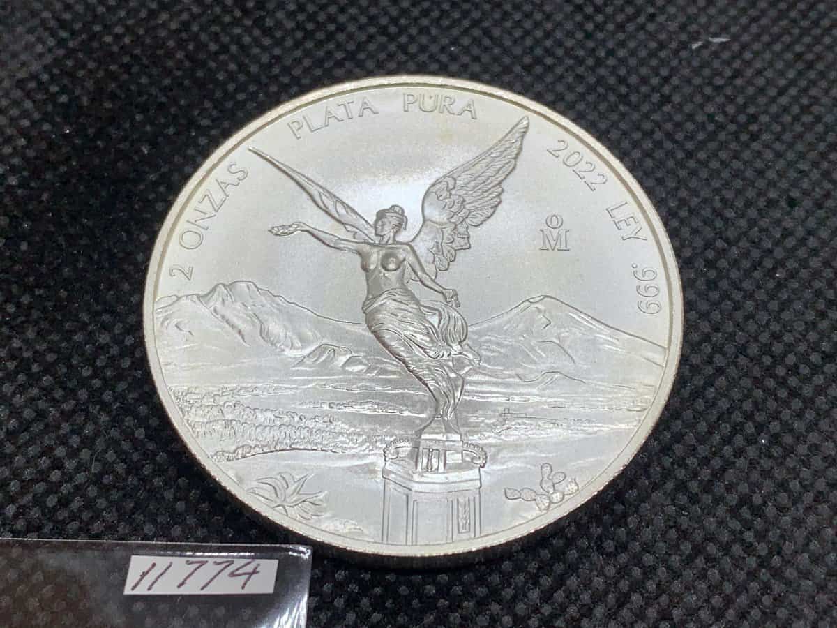 2022年 (新品) メキシコ「リベルタッド」純銀 2オンス 銀貨 #11774